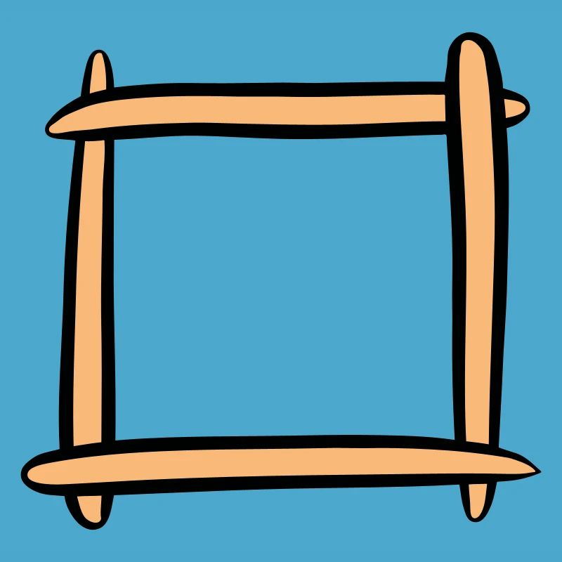 Decorative wooden frame / picture frame. Template.