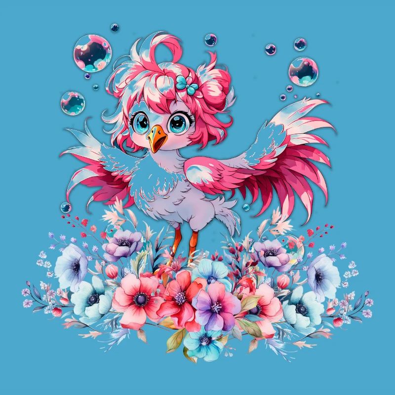 Flamant rose mignon