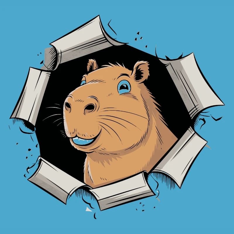 Capybara Comic – friedlicher Durchbruch