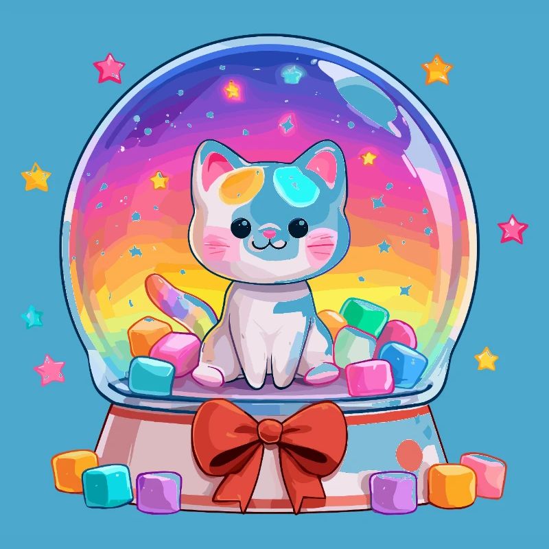 Rainbow Cats Snowglobe