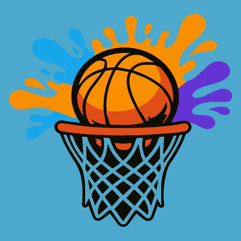 Basketball Splash Dunk Design graphique