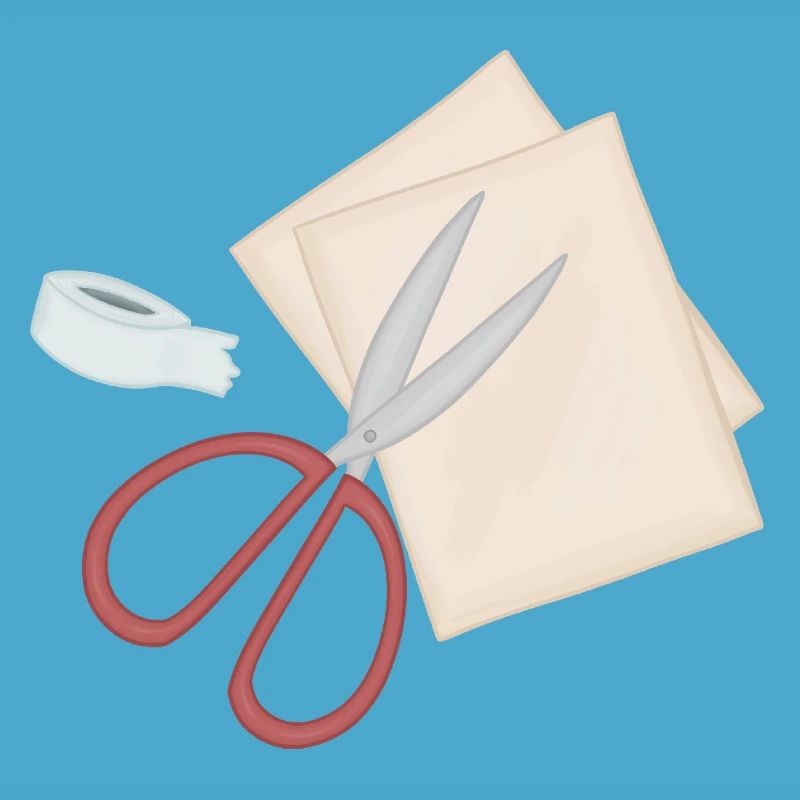 Studio de papier motif de ciseaux créatifs