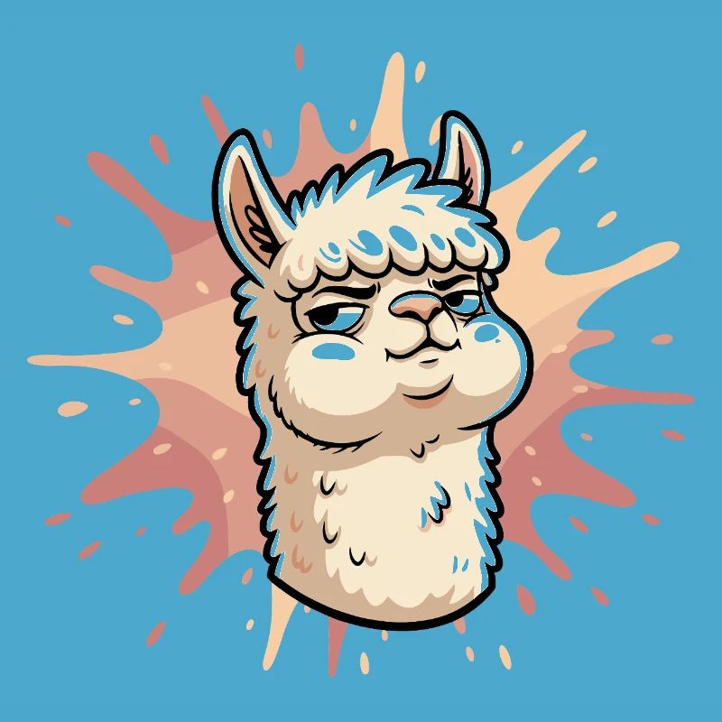 Éclaboussure de lama confiante