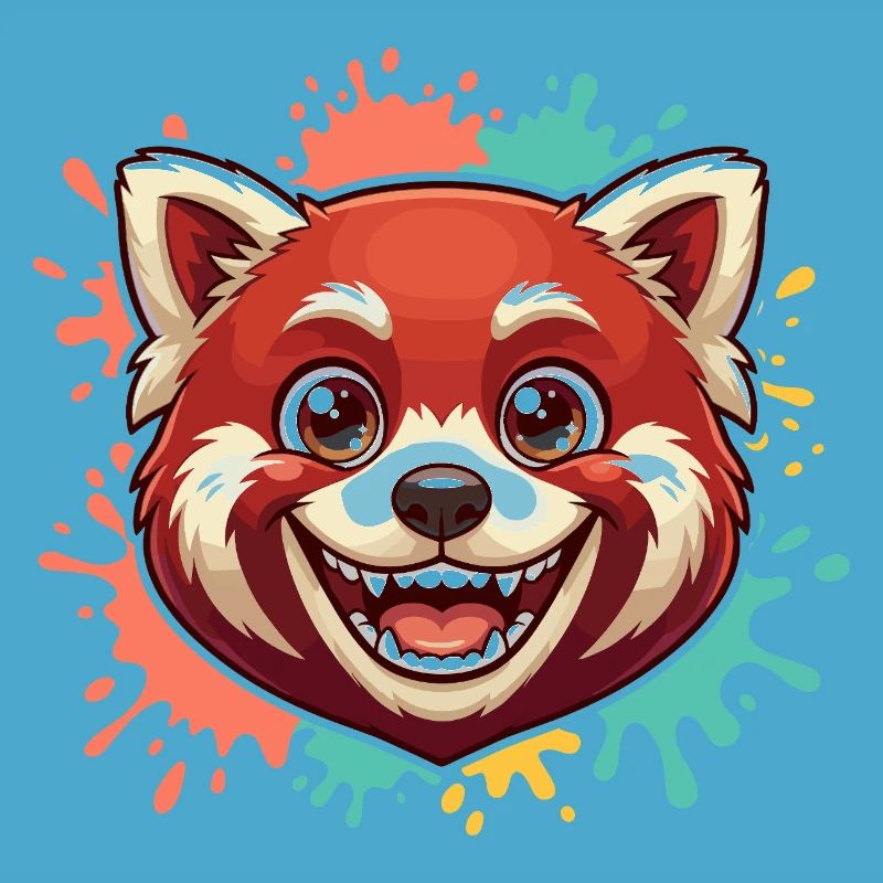 Panda Rouge Éclaboussure