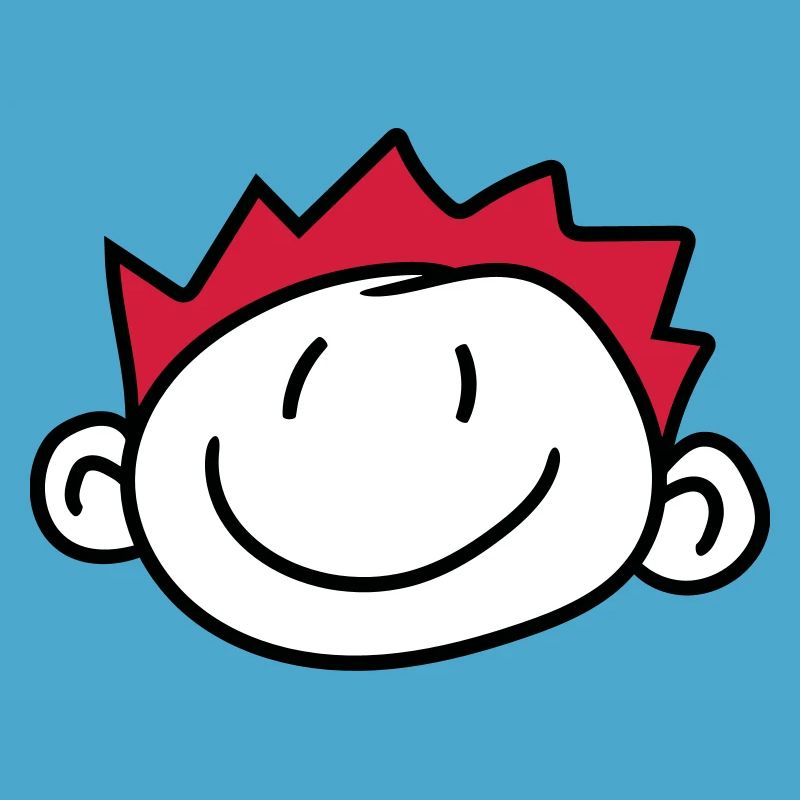 face head child painted scribble comic cartoon jun