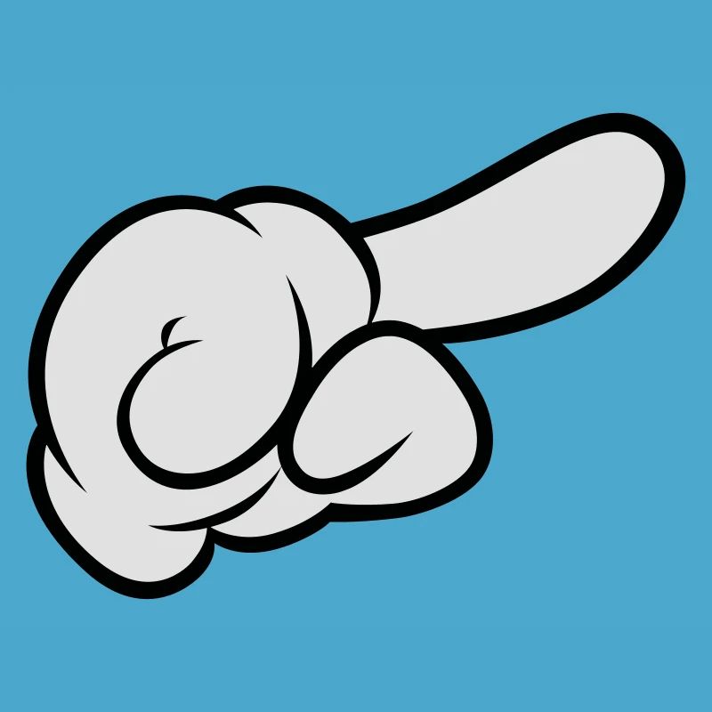 Comic Hand Pointing (Right)