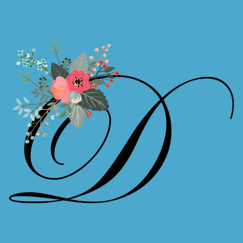 Lettre d fleuris