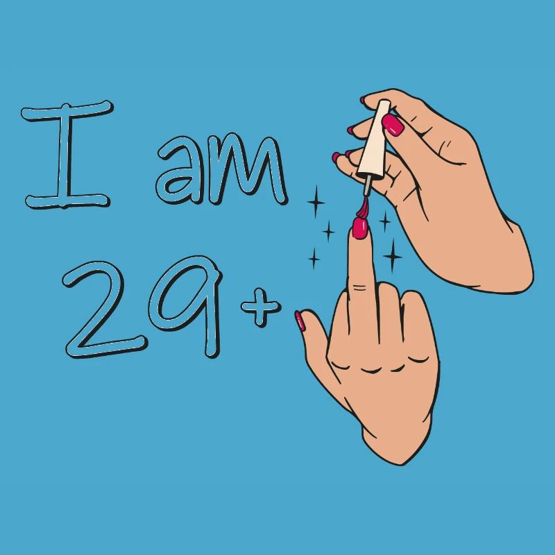 Ich bin 29 + 1 Mittelfinger Hemd Ich bin 29 plus,
