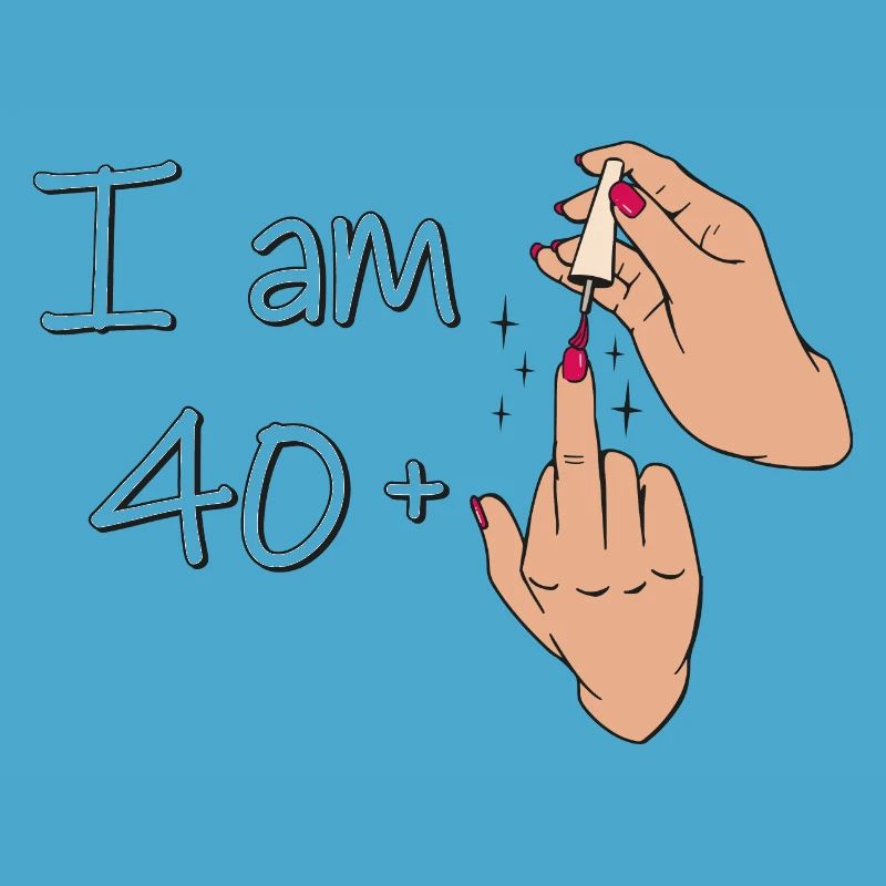 Ich bin 40 + 1 Mittelfinger Hemd Ich bin 40 plus,