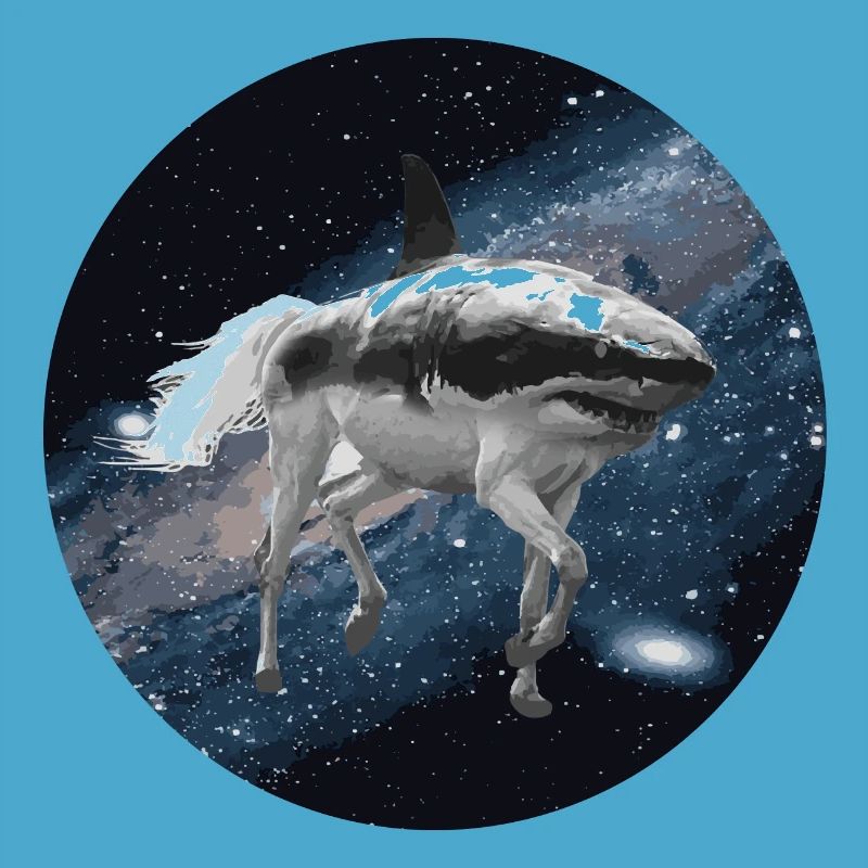 Cheval de requin dans l'espace