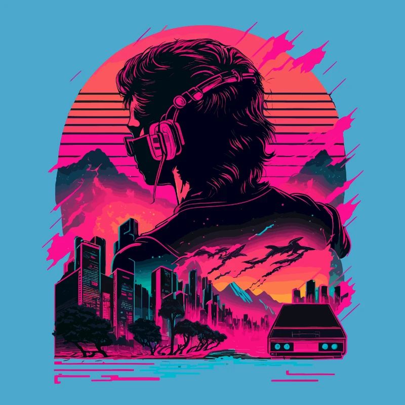 Synthwave-Raum