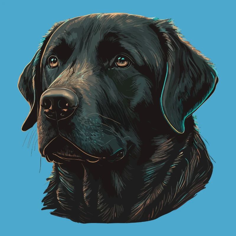 Cute Solid Black Labrador Retriever