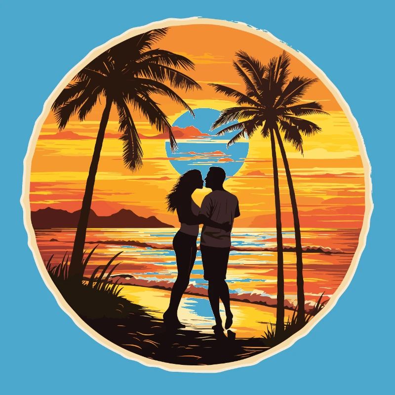 Plage, Île, Mer, Coucher de soleil