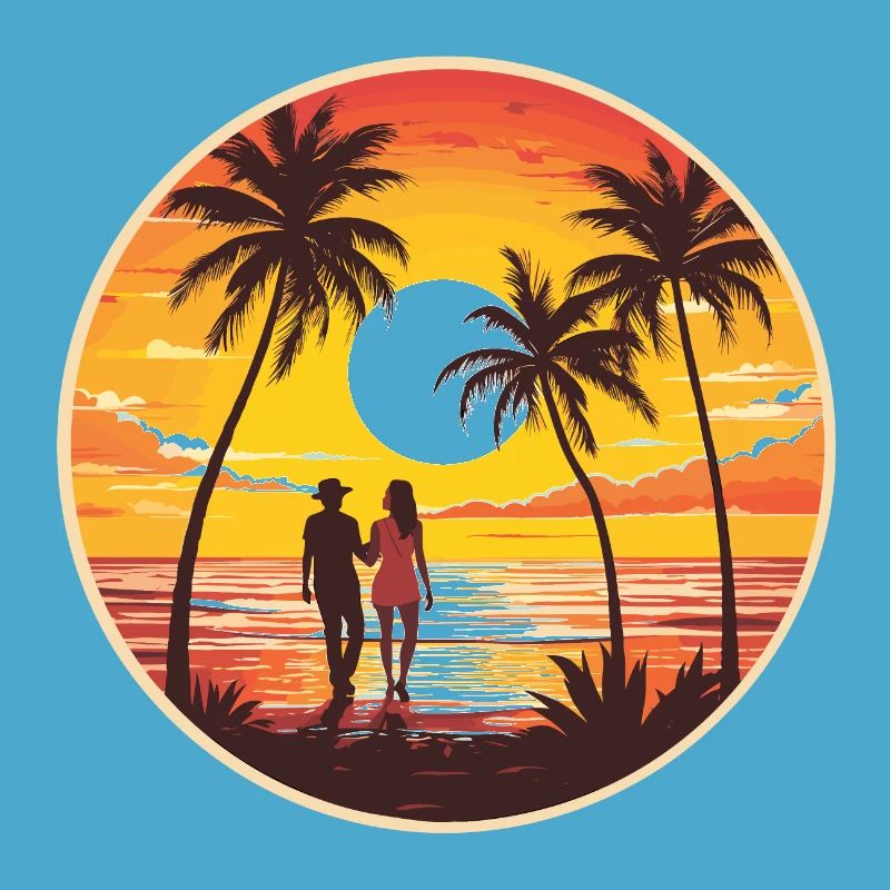 Sunset Beach Romantisches Paar