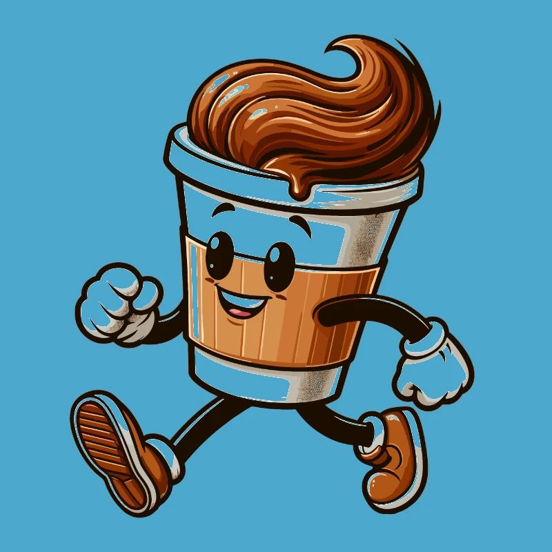 Kaffee Becher Kaffeebecher läuft Geschenk