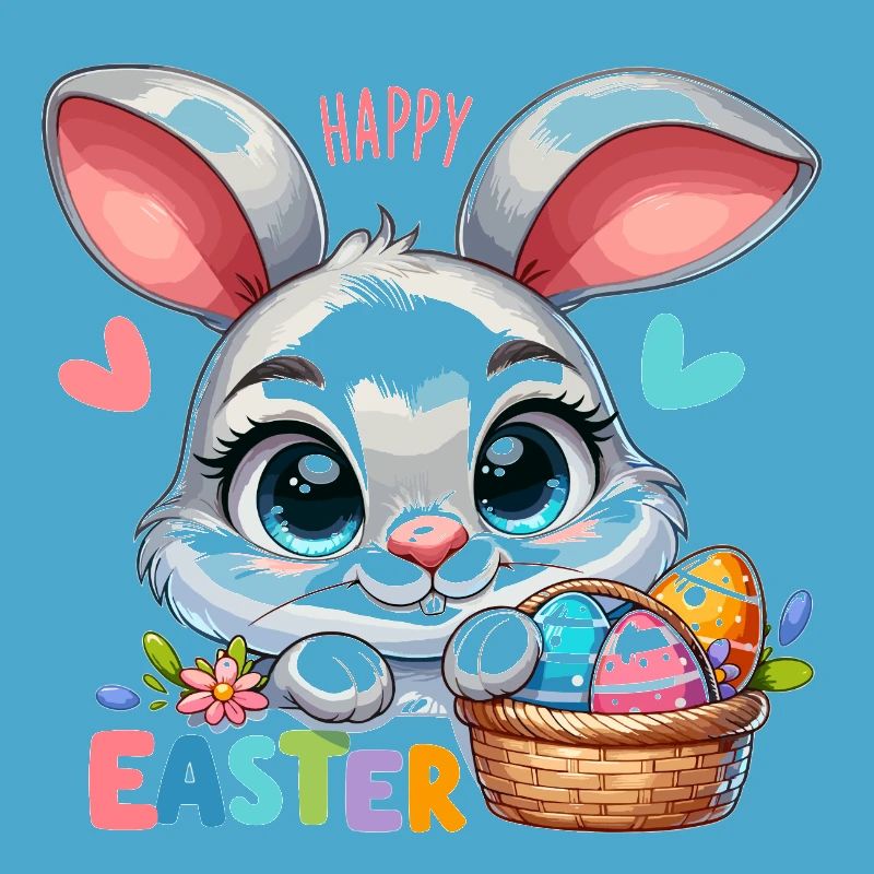 Happy Easter - Easter Bunny Illustration