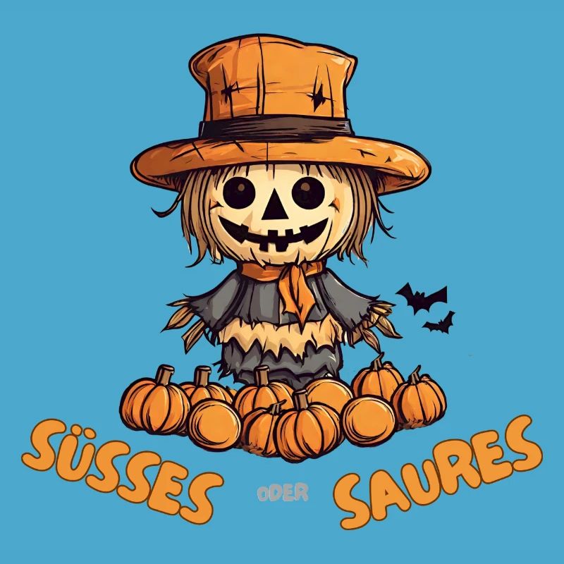 Süßes oder Saueres Halloween Vogelscheuche
