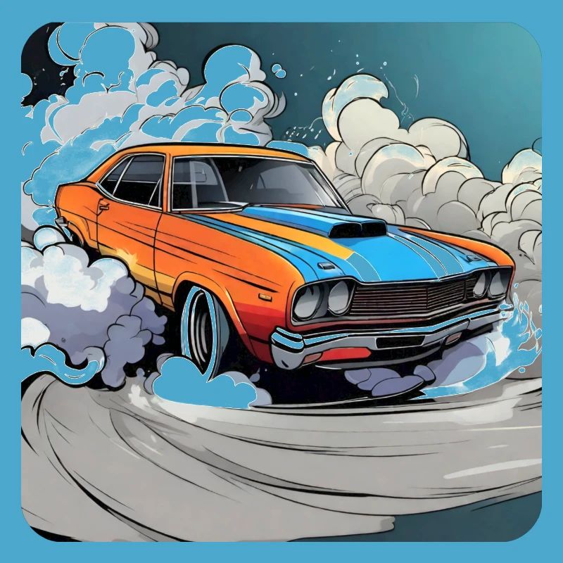 Oldtimer Drift Auto Turbo Rallye mit Rauch