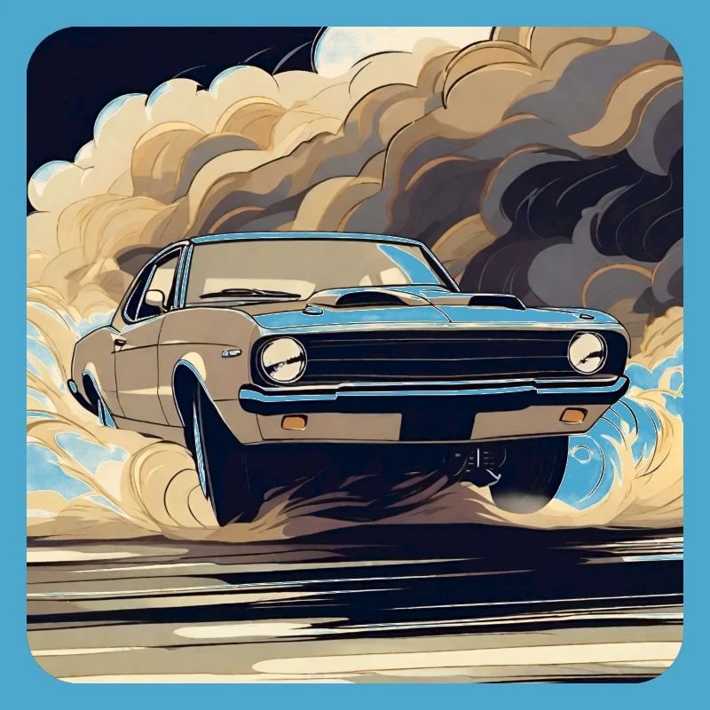 Oldtimer Drift Auto Turbo Rallye mit Rauch