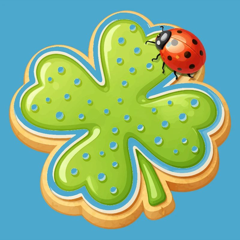 Biscuit trèfle avec Ladybug