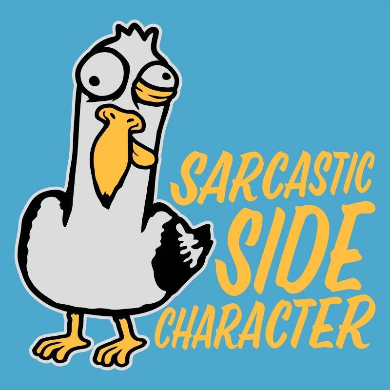 Verrückte Möwe Sarcastic Side Character Lustig