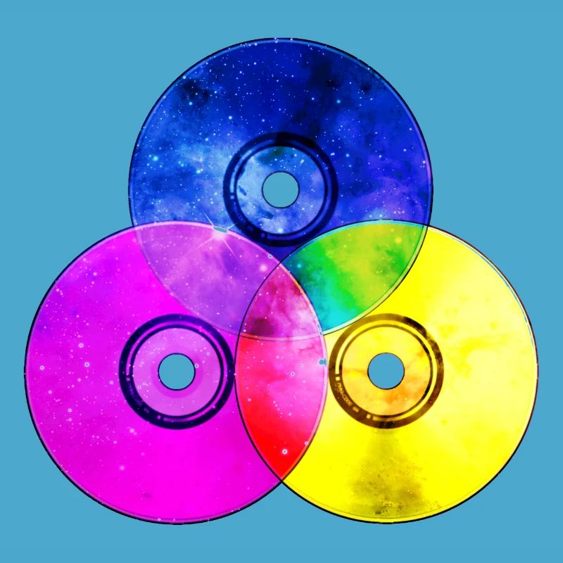Colourful CDs (triangle)