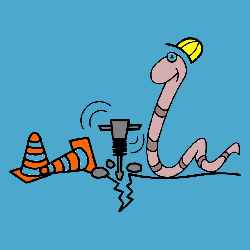 Worm construction worker