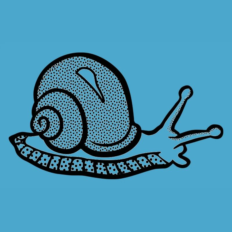 Snail black and withe