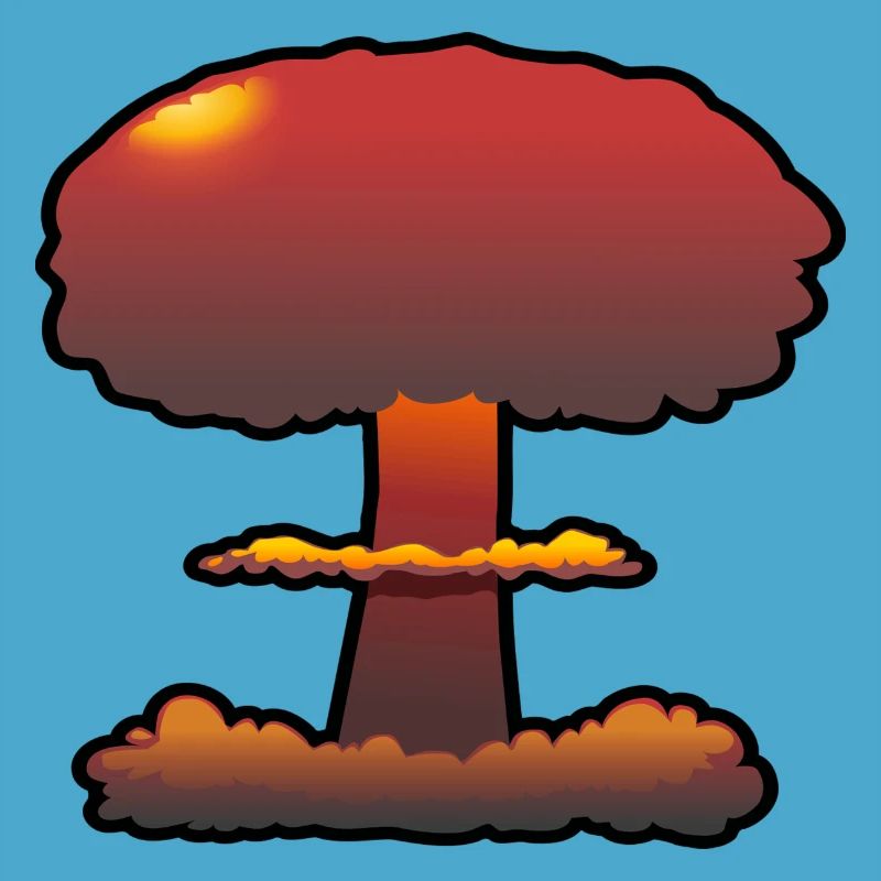 Boom nuage champignon explosion comique