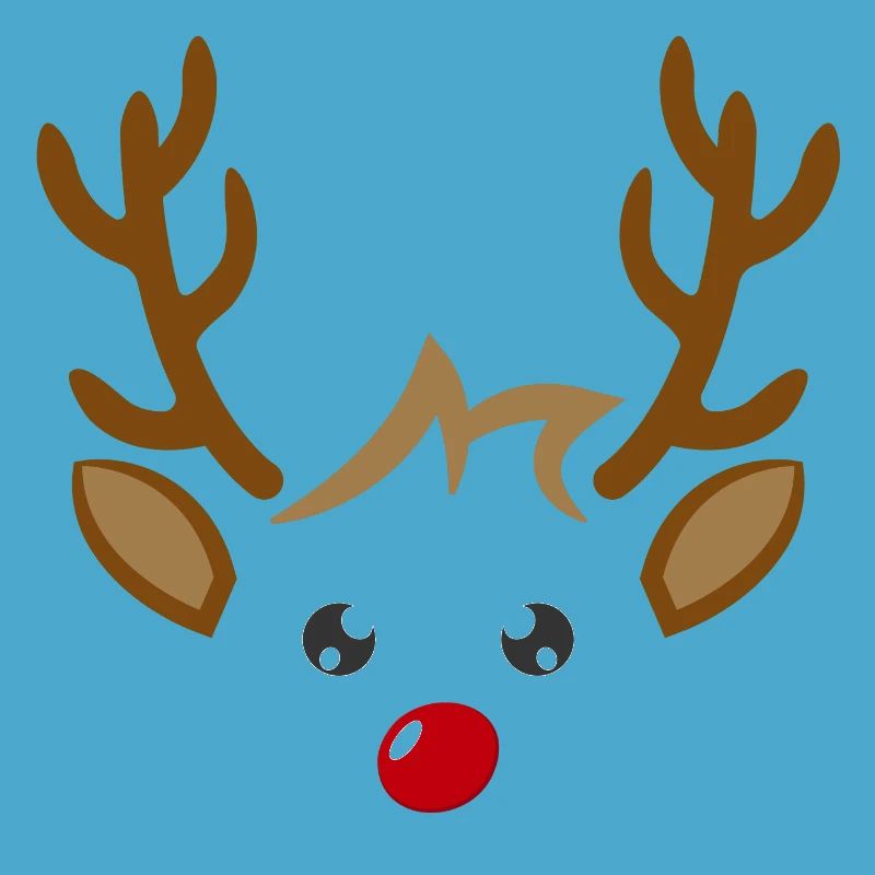 Visage de garçon de renne mignon Noël Noël