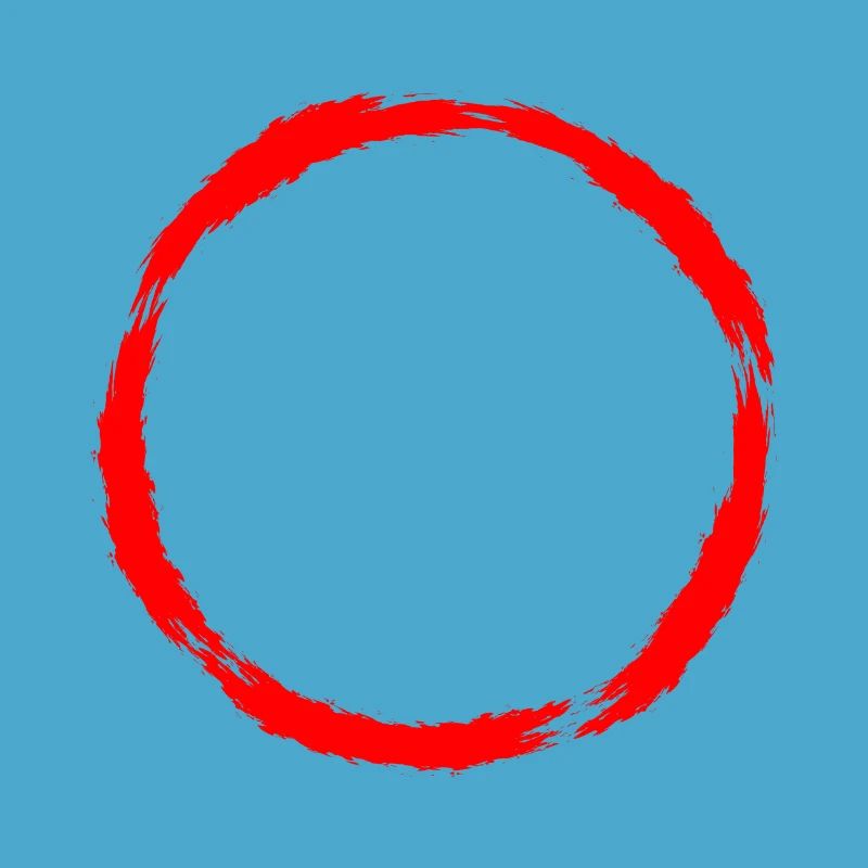Circle symbol Circle shape red brush