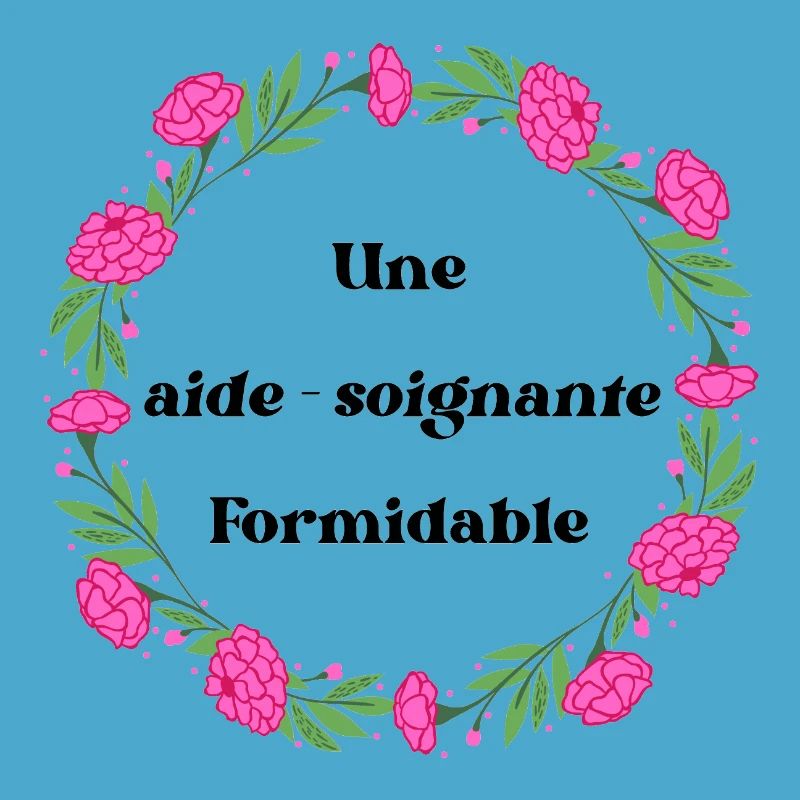 Une aide soignante formidable - couronne de fleurs