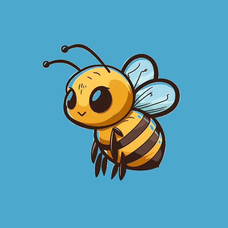 Abeille comique mignonne