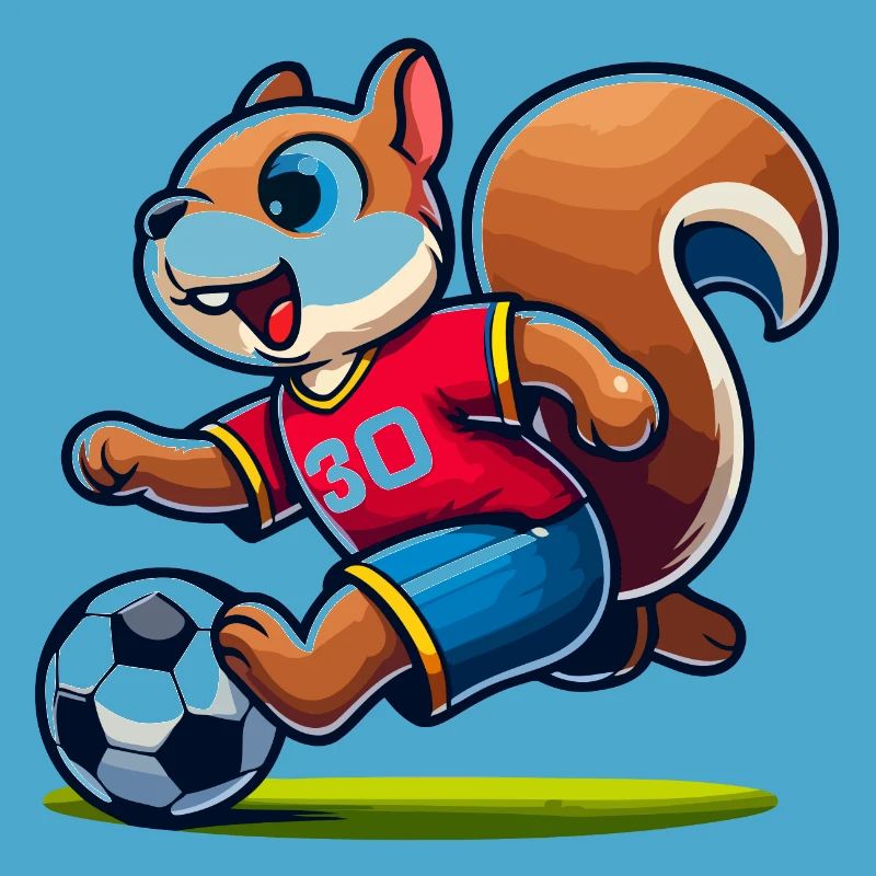 Scamper Striker: Das Fußball-Eichhörnchen