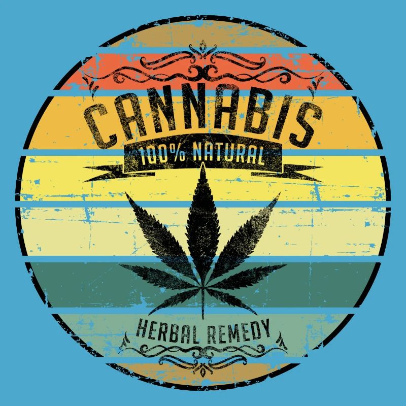 Foglia di Cannabis Retro Weed