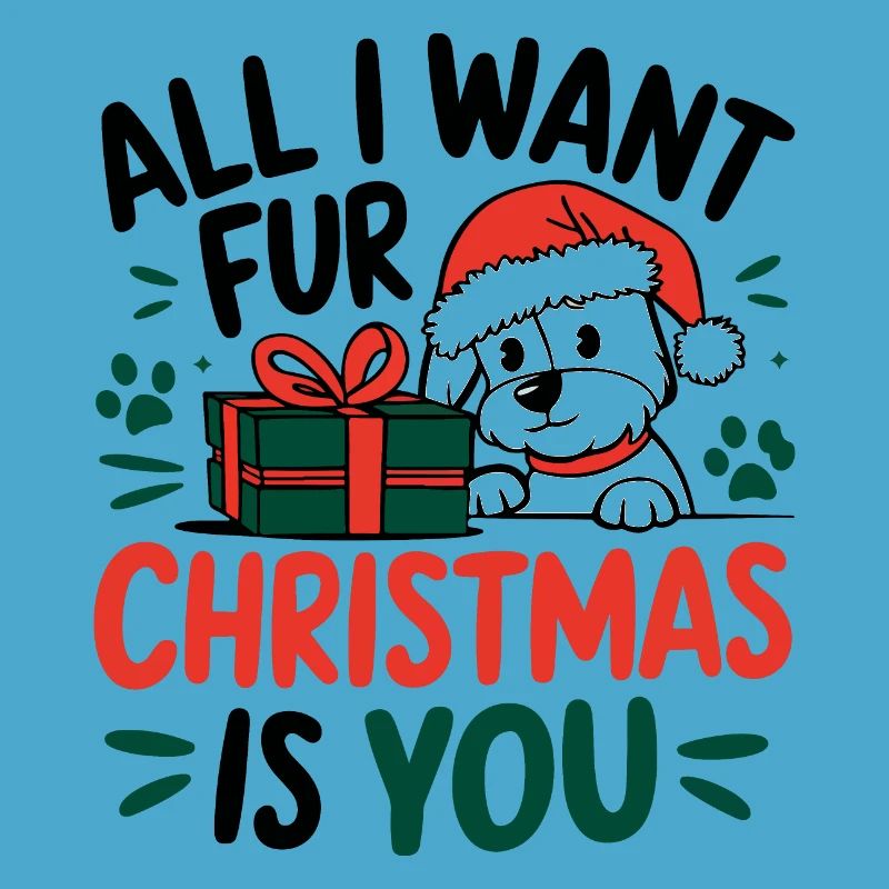 Conception de message de Noël de chiot festif