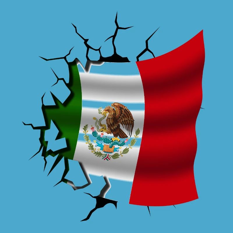 Drapeau du Mexique - Mexique - Drapeau Broken Design