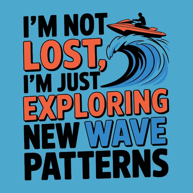 Funny Jetski Lost Exploring Waves 