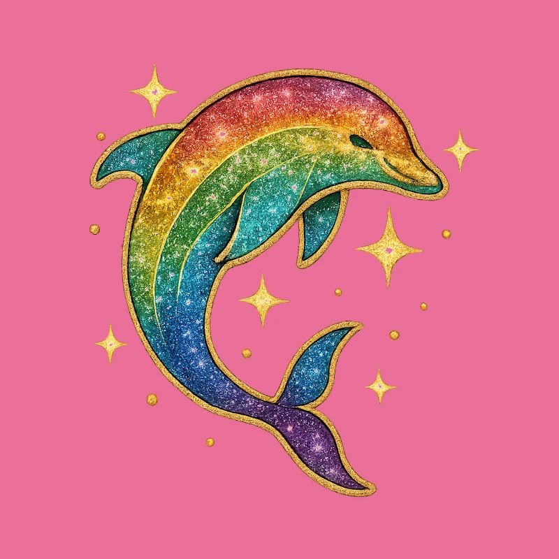 Regenbogen Delfin Sternenglitzer