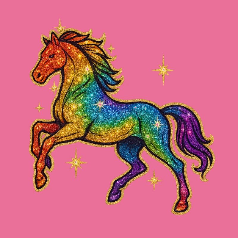 Regenbogen Pferd | Einhorn Glitzertraum