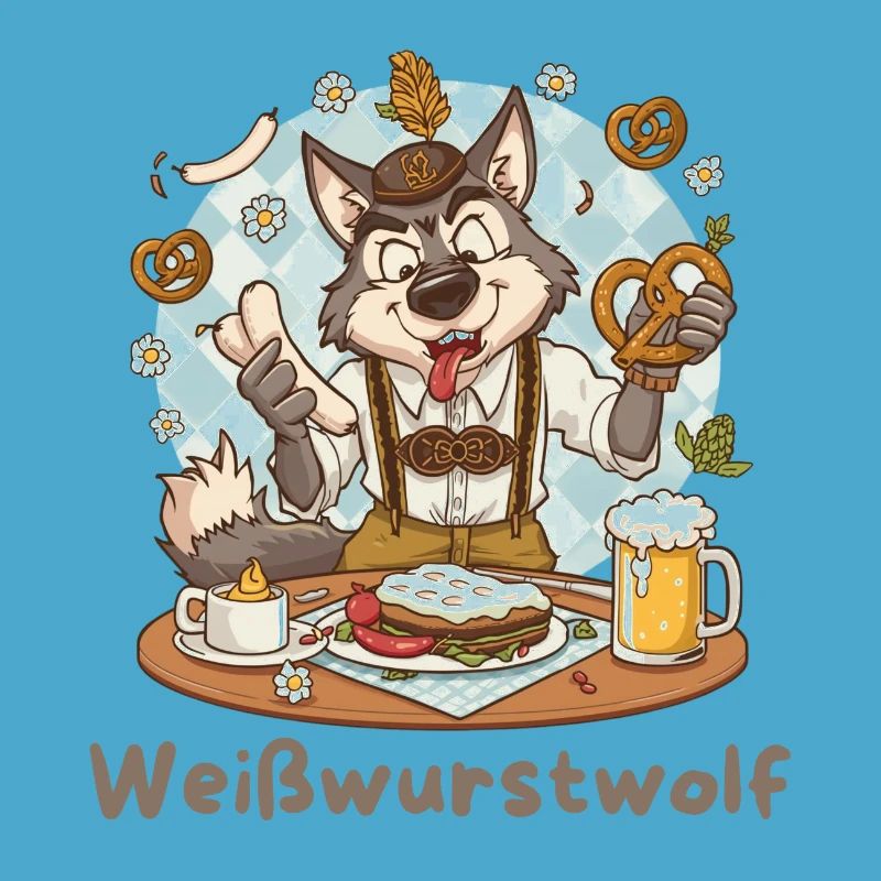 Weißwurstwolf Kochheld Bavarian