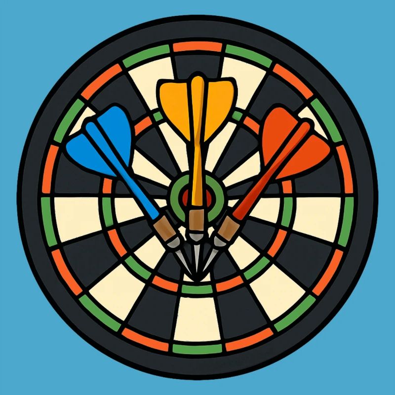 Motif de la cible de fléchettes : Impression couleur