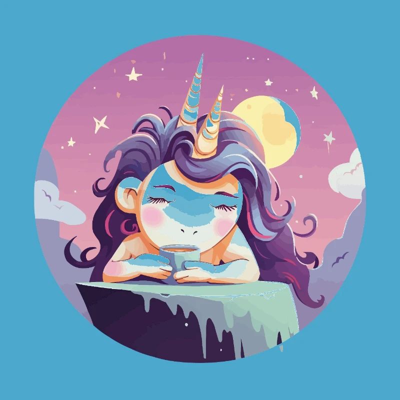 Mondtee Einhorn am Abend