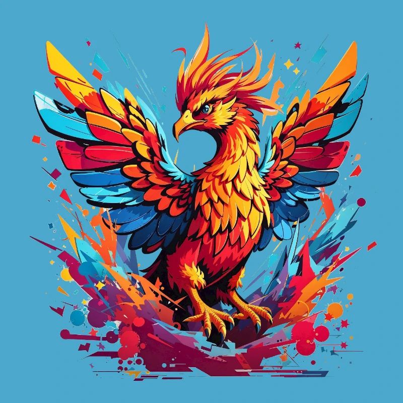 Explosion de couleur de Phénix de Feu