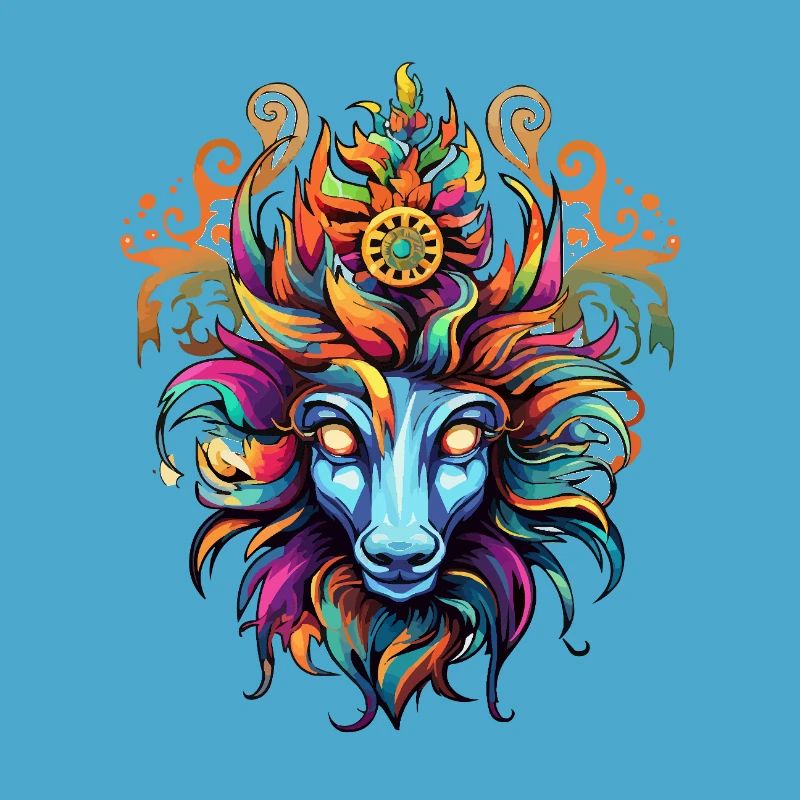 Colored Lion Head Volcanic Magic