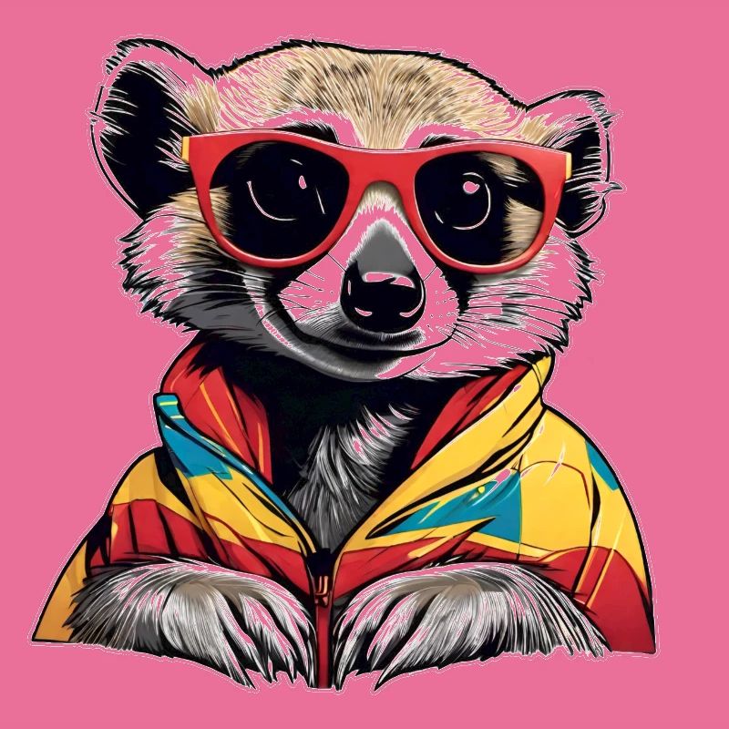 Freches Erdmännchen mit Sonnenbrille
