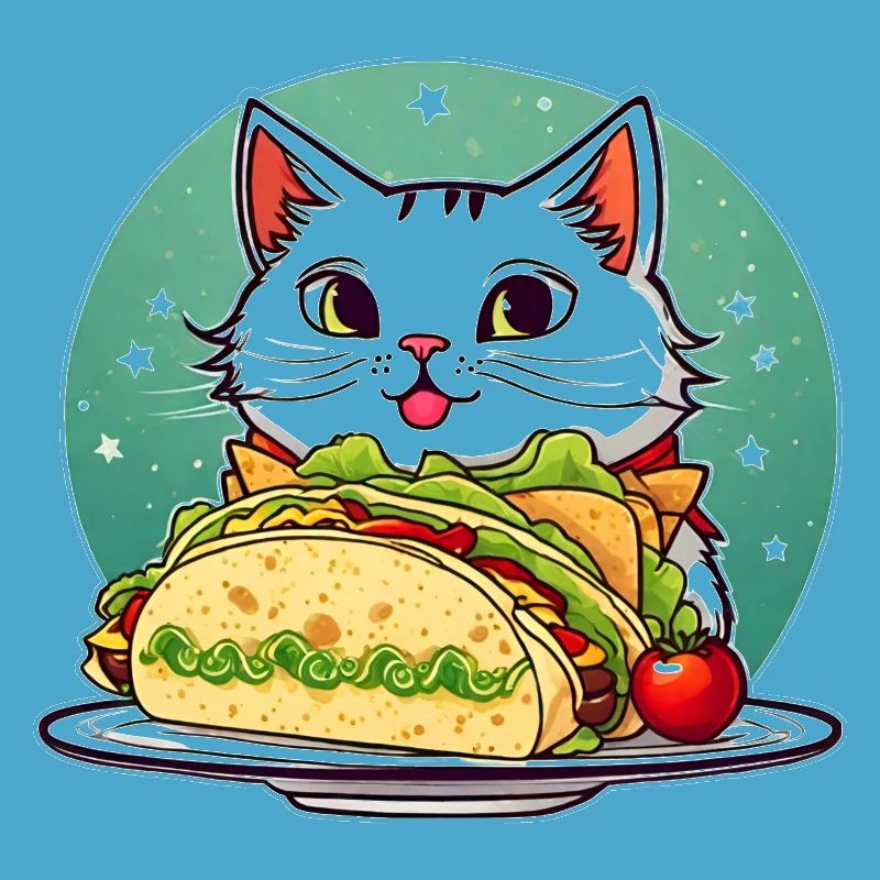 Chat mignon avec tacos