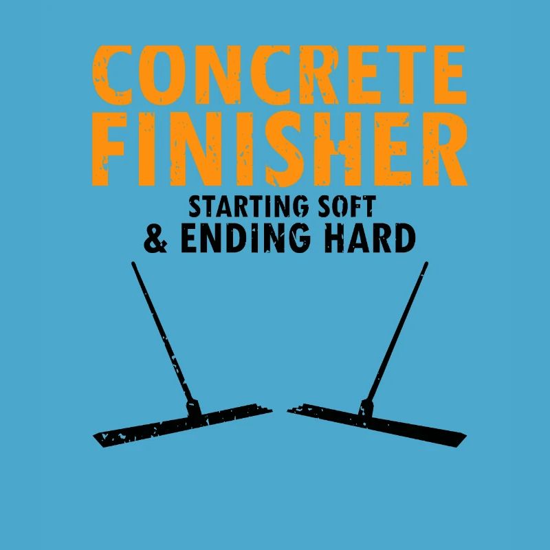 Concrete builder design for construction workers and construction site