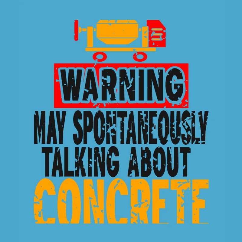 Concrete construction design for construction workers and construction site