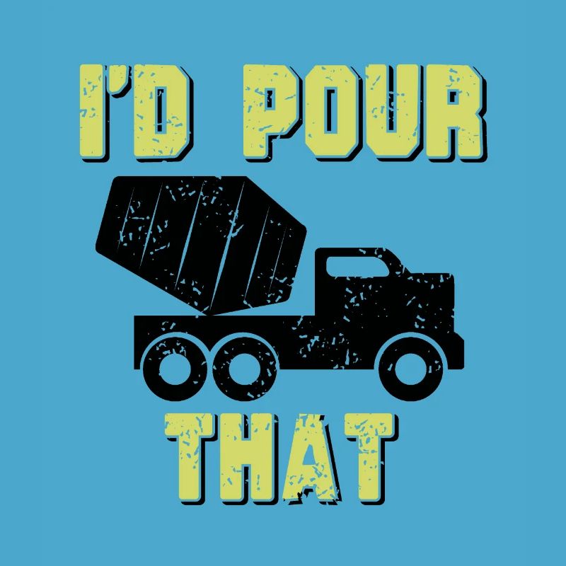 Concrete construction design for construction workers and construction site